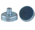 Ferrite Shallow Pot Magnets - Zinc Plated
